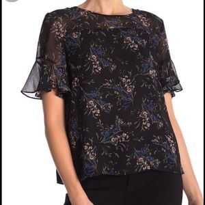 CeCe Floral Flutter Sleeve size Med
